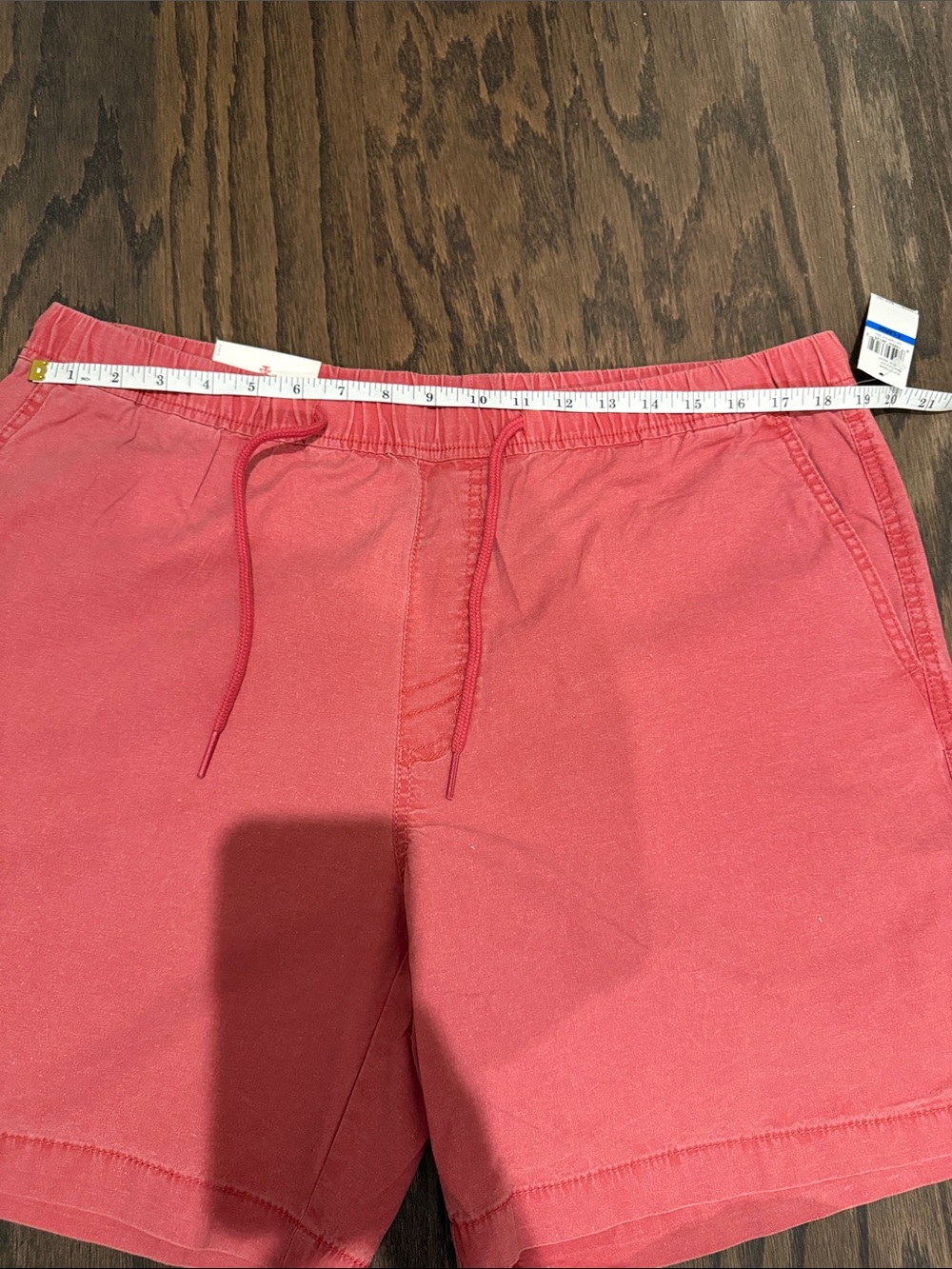 Izod Saltwater Stretch Coral-Red Flat Front Shorts - Picture 2 of 7